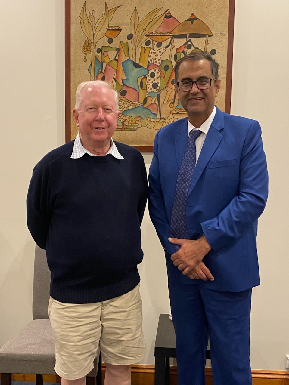 Dr Kooner reunites with NSW's first robotic prostate surgery patient