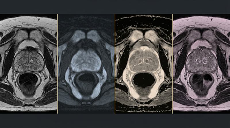 Multiparametric MRI montage of the prostate
